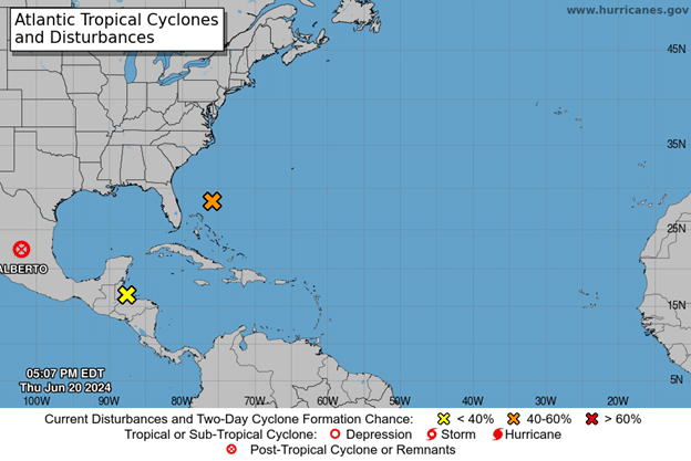 2024.06.20 Tropical Storm Alberto Advisory 1