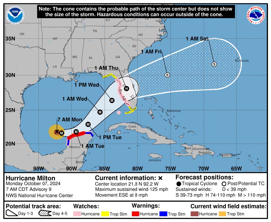 Hurricane Milton - Advisory #1