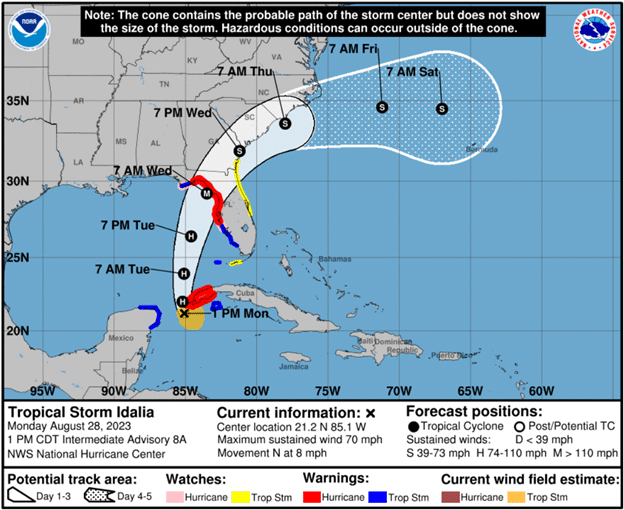 Tropical Storm Idalia Advisory #2